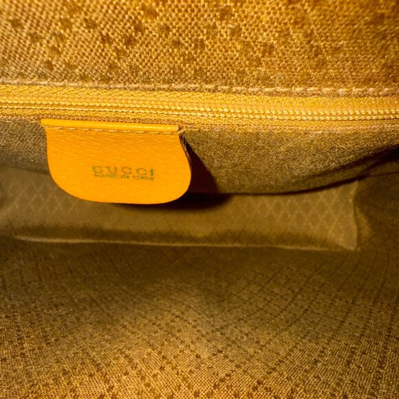 EUC GUCCI Leather Bamboo Medium Backpack with COA - Picture 8 of 16